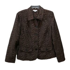 Erin Blazer Crinkle Brown/Black Size Small